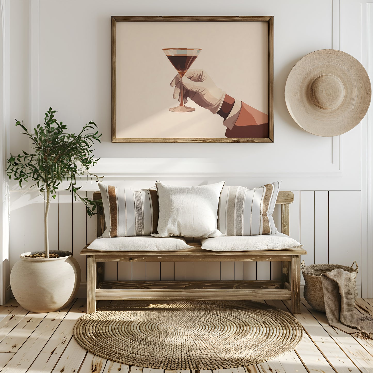 Elegant Libation Held in Waiting