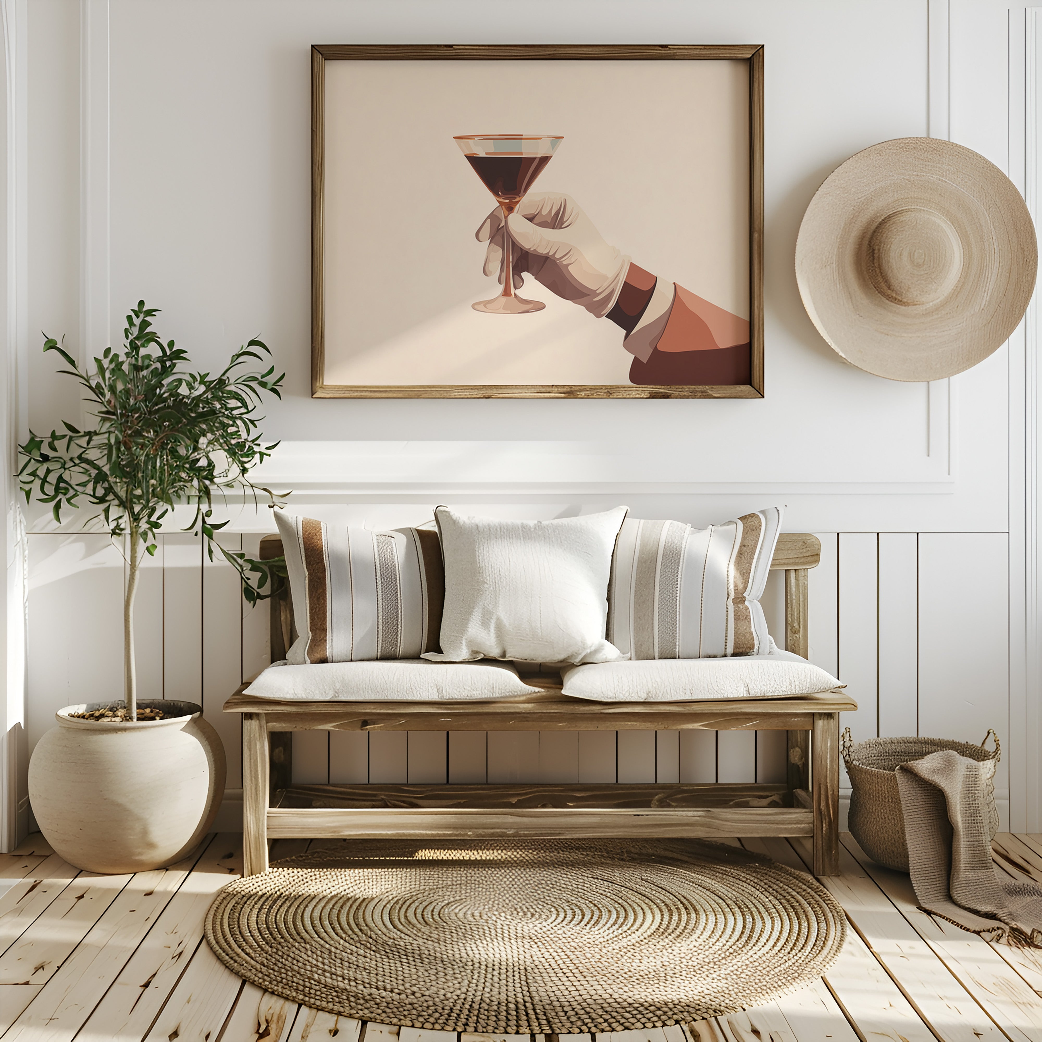 Elegant Libation Held in Waiting