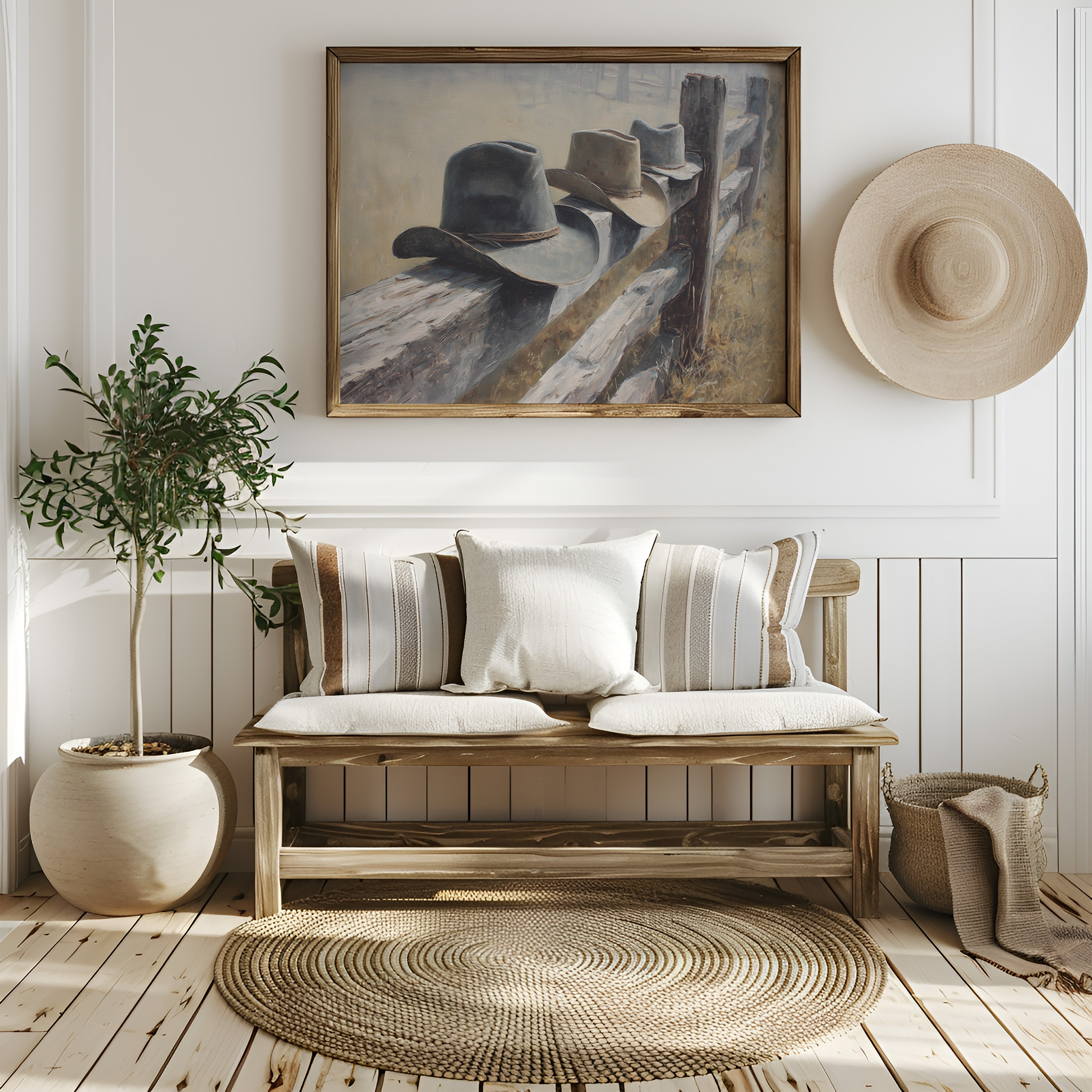 Weathered Legacy: Cowboy Hats at Rest