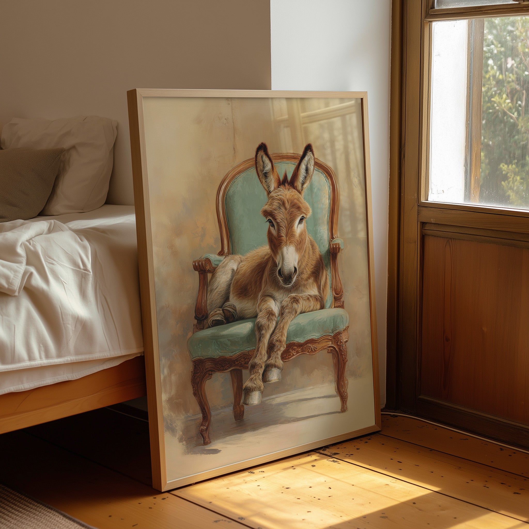 Regal Donkey Claims Velvet Throne