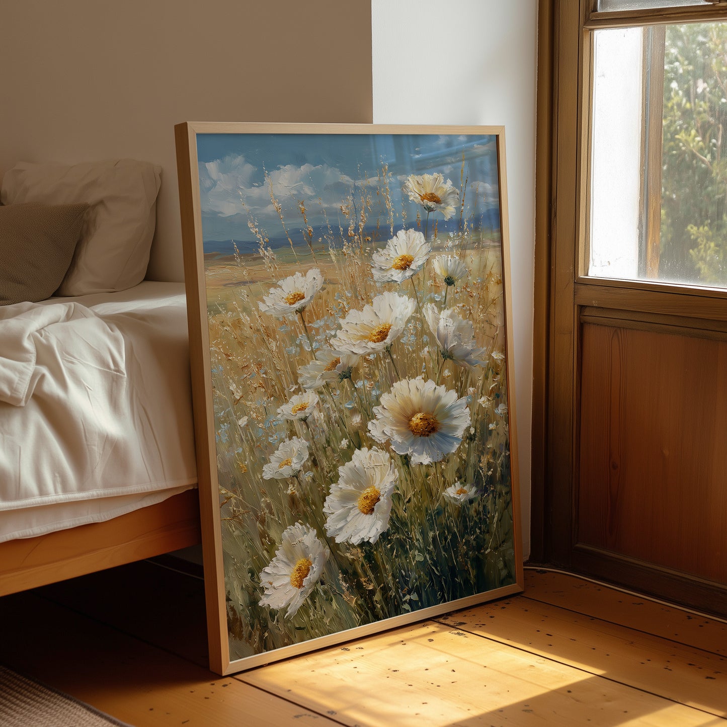 Sunlit Daisies Dance in Golden Fields