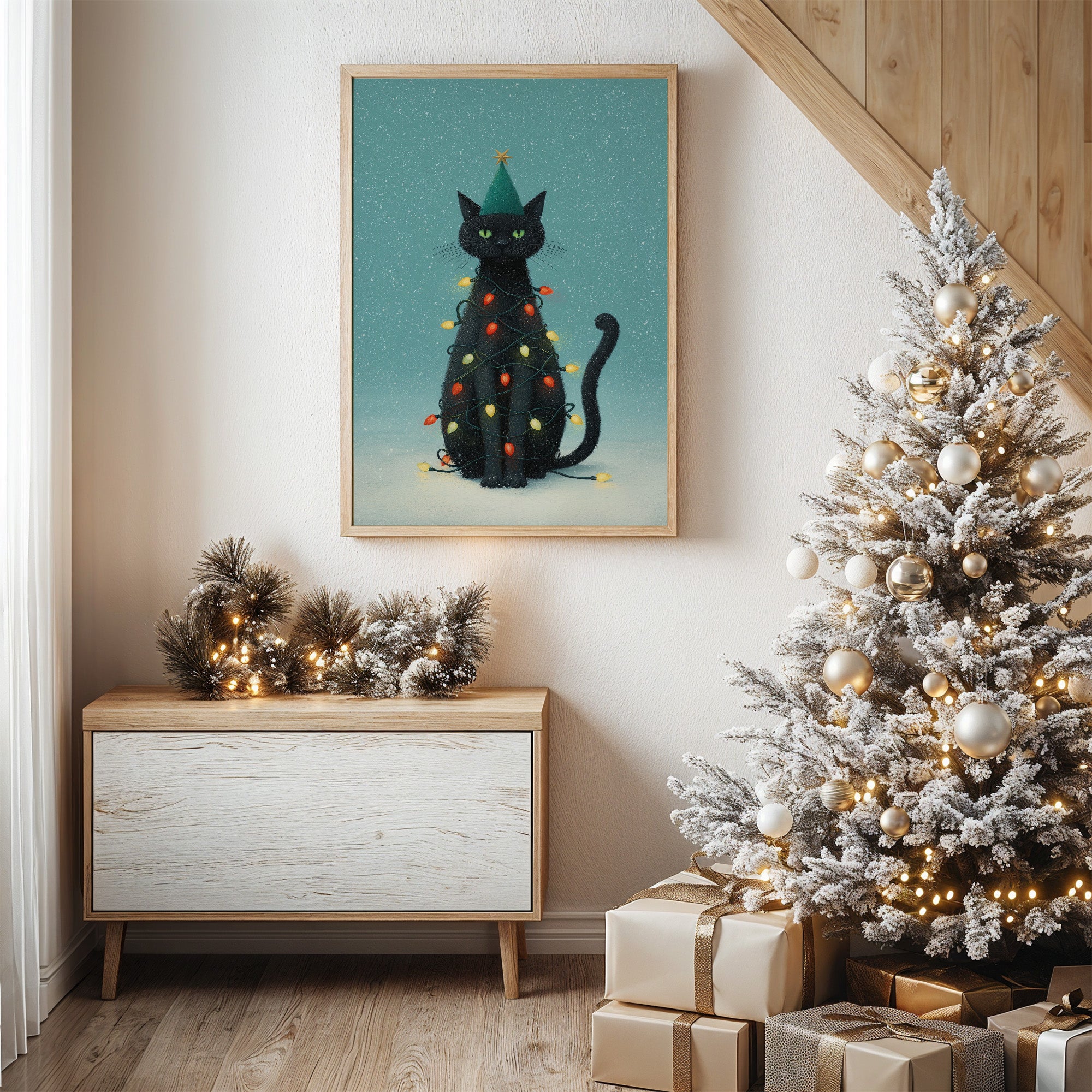 Festive Feline's Holiday Mischief