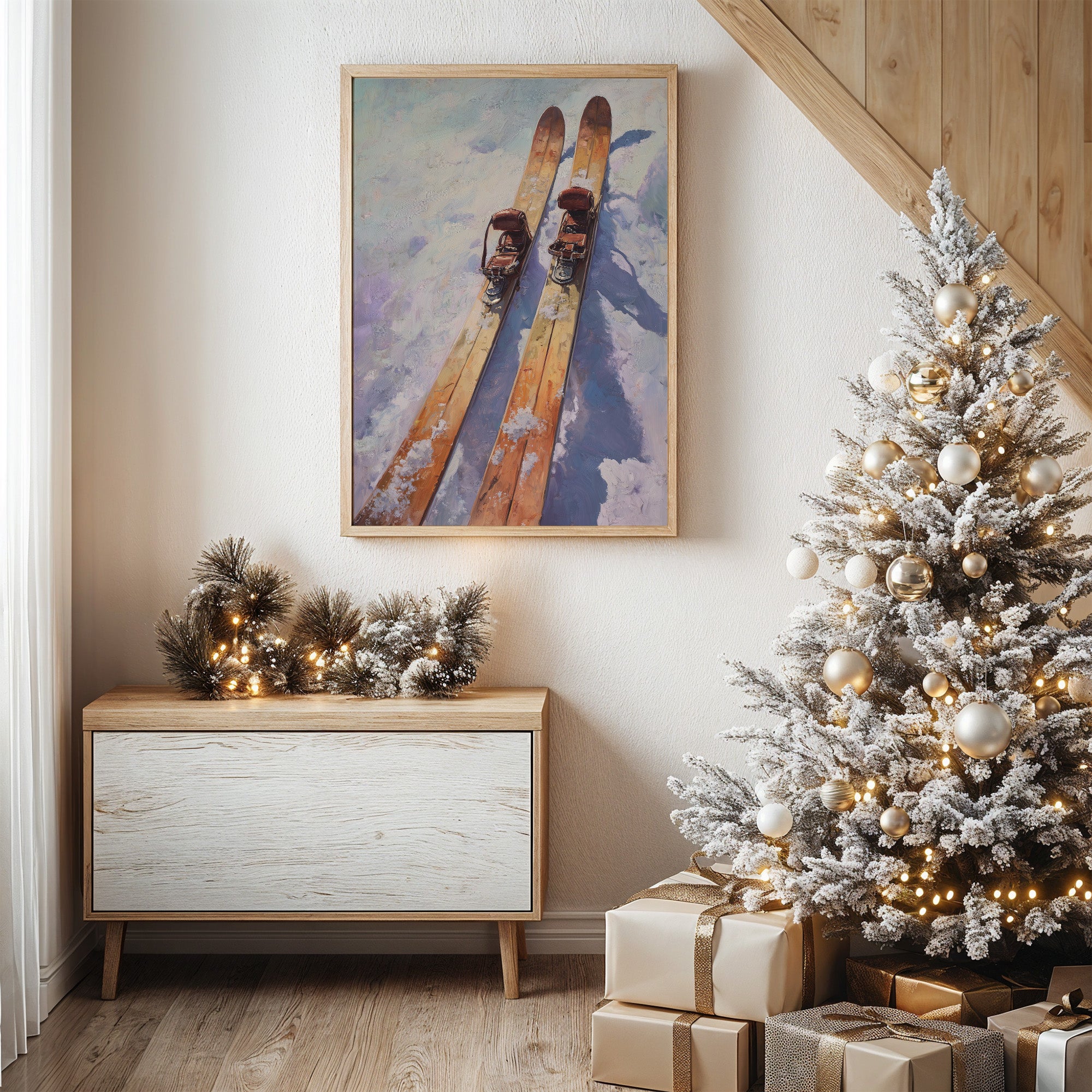 Vintage Wooden Slats Await Winter's Descent