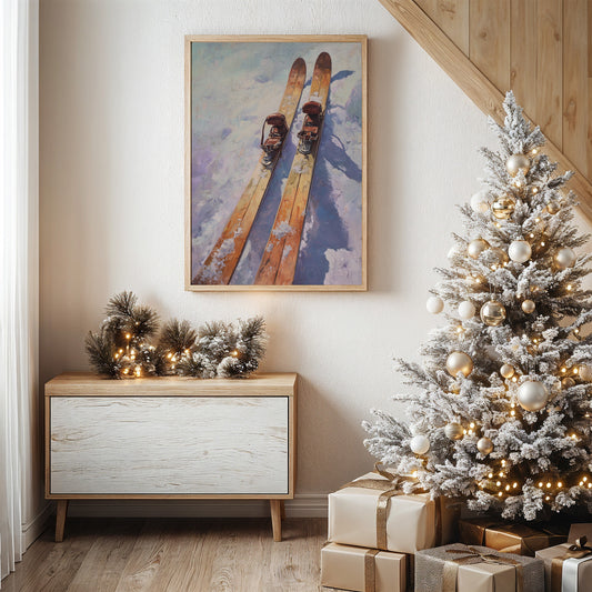 Vintage Wooden Slats Await Winter's Descent