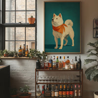 Loyal Companion in Teal and Tangerine