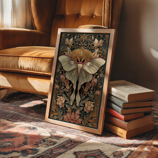 Nocturnal Symmetry: Art Nouveau Moth