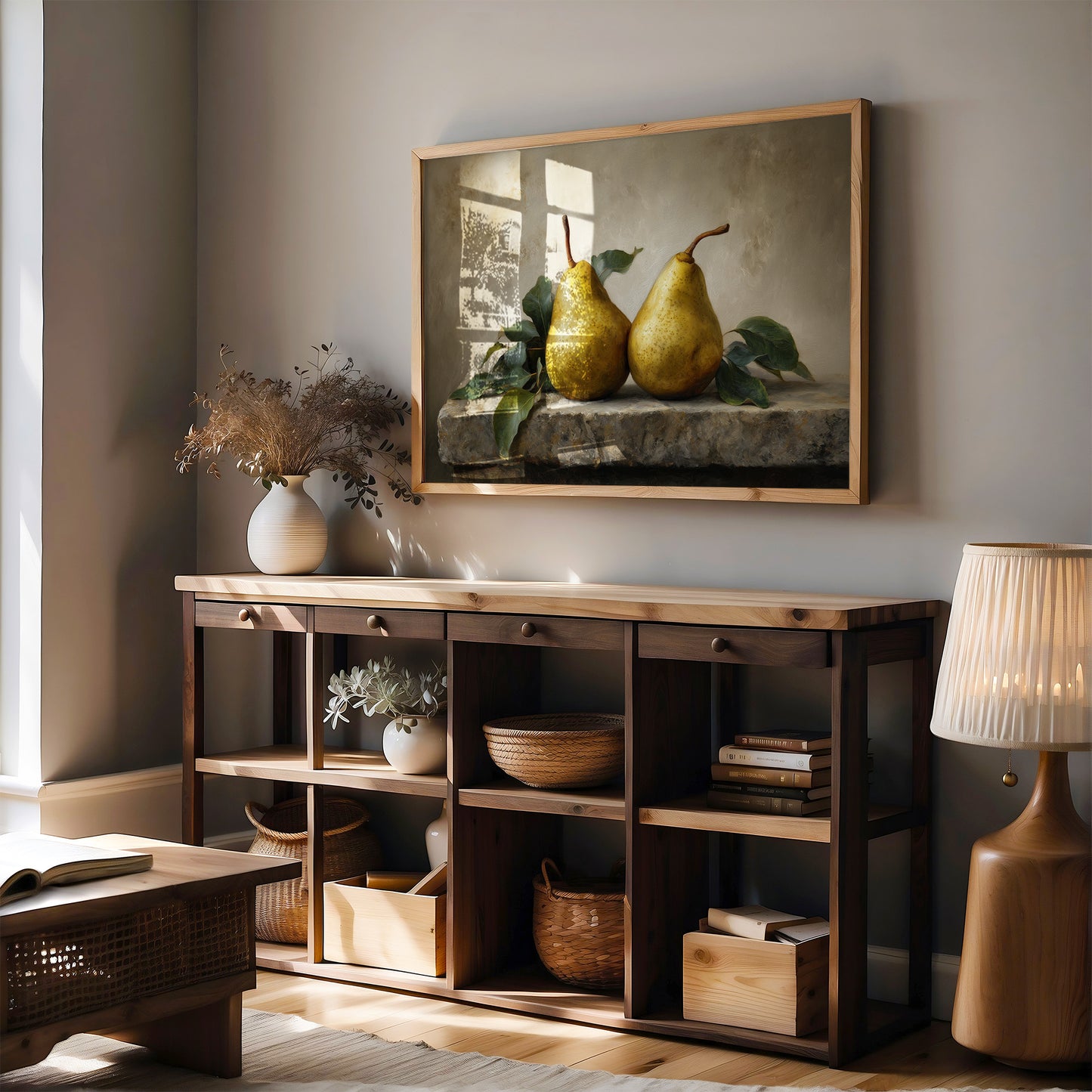 Golden Pears in Quiet Conversation