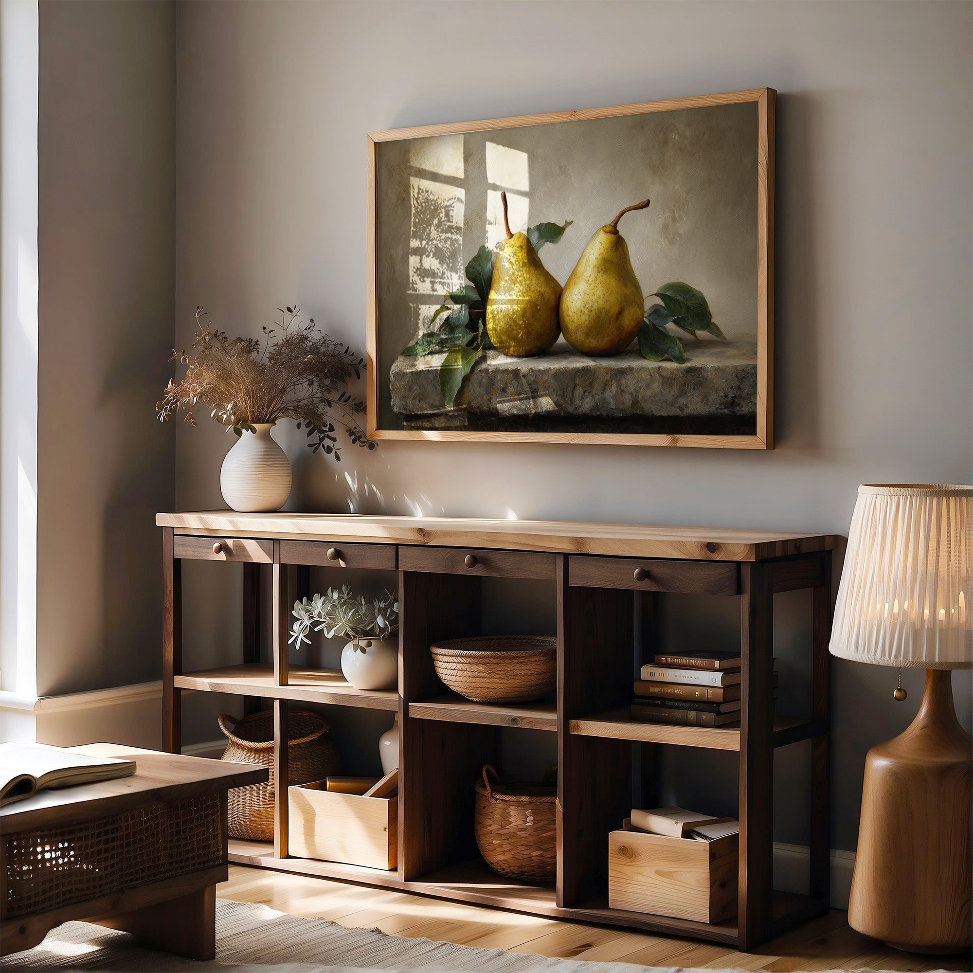 Golden Pears in Quiet Conversation