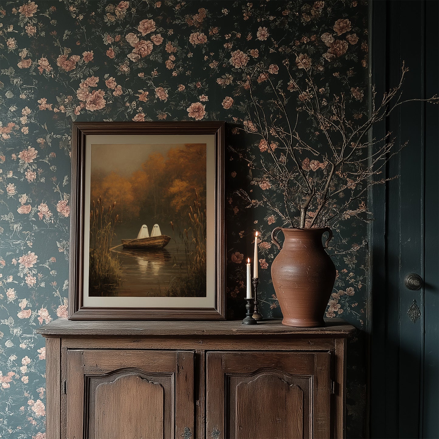 Ghostly Voyage Through Autumn Waters