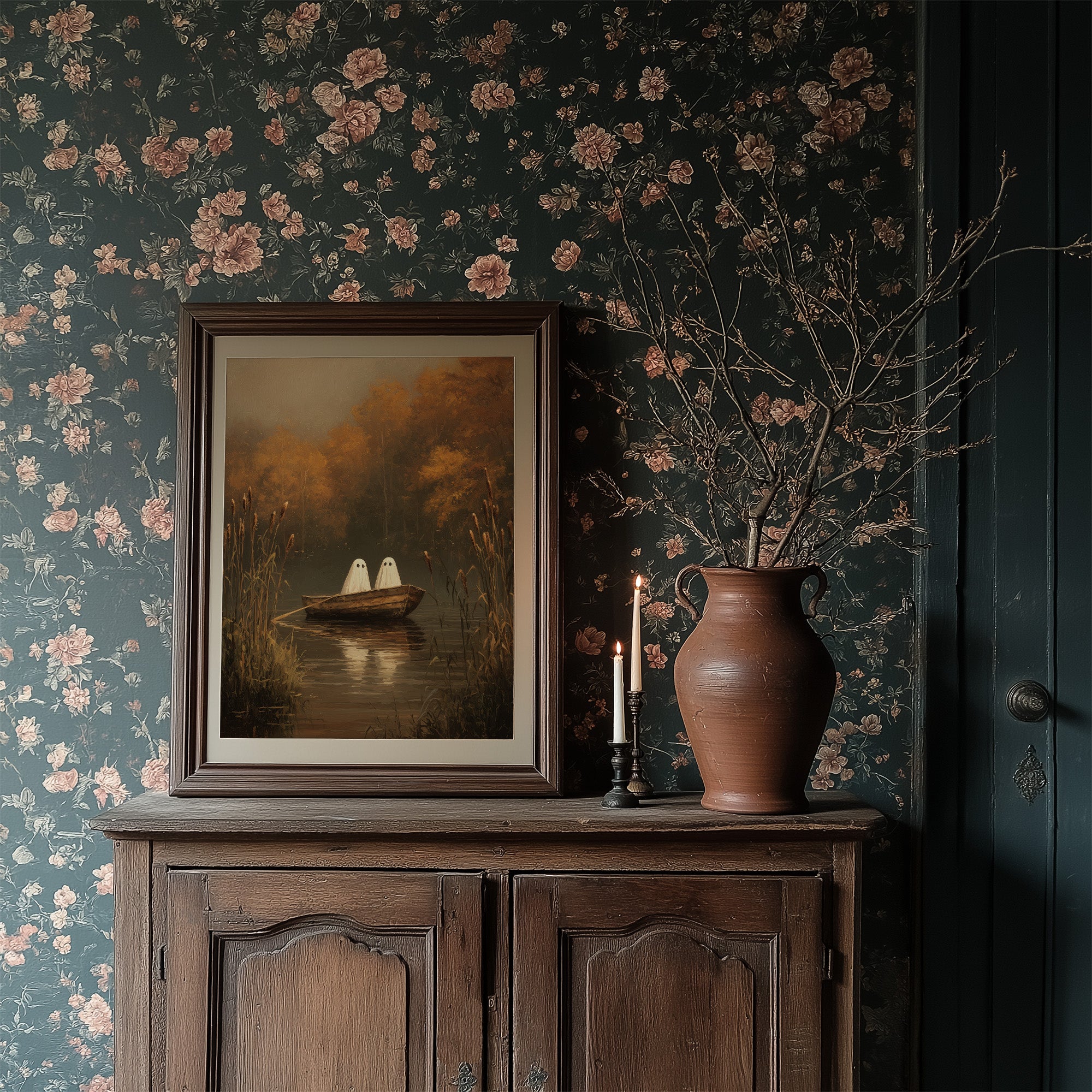 Ghostly Voyage Through Autumn Waters