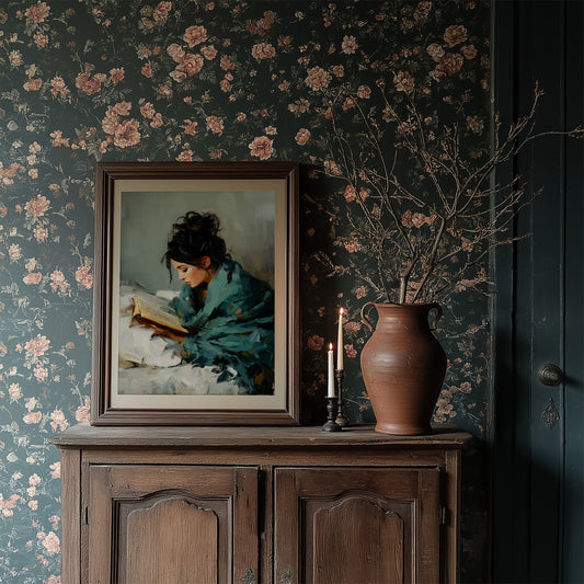 Quiet Moments in Teal and Ivory