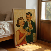 Cocktail Hour Whispers in Golden Wallpaper