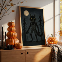 Moonlit Beast Of Pine Forest