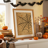 Starlit Webs On Vintage Parchment