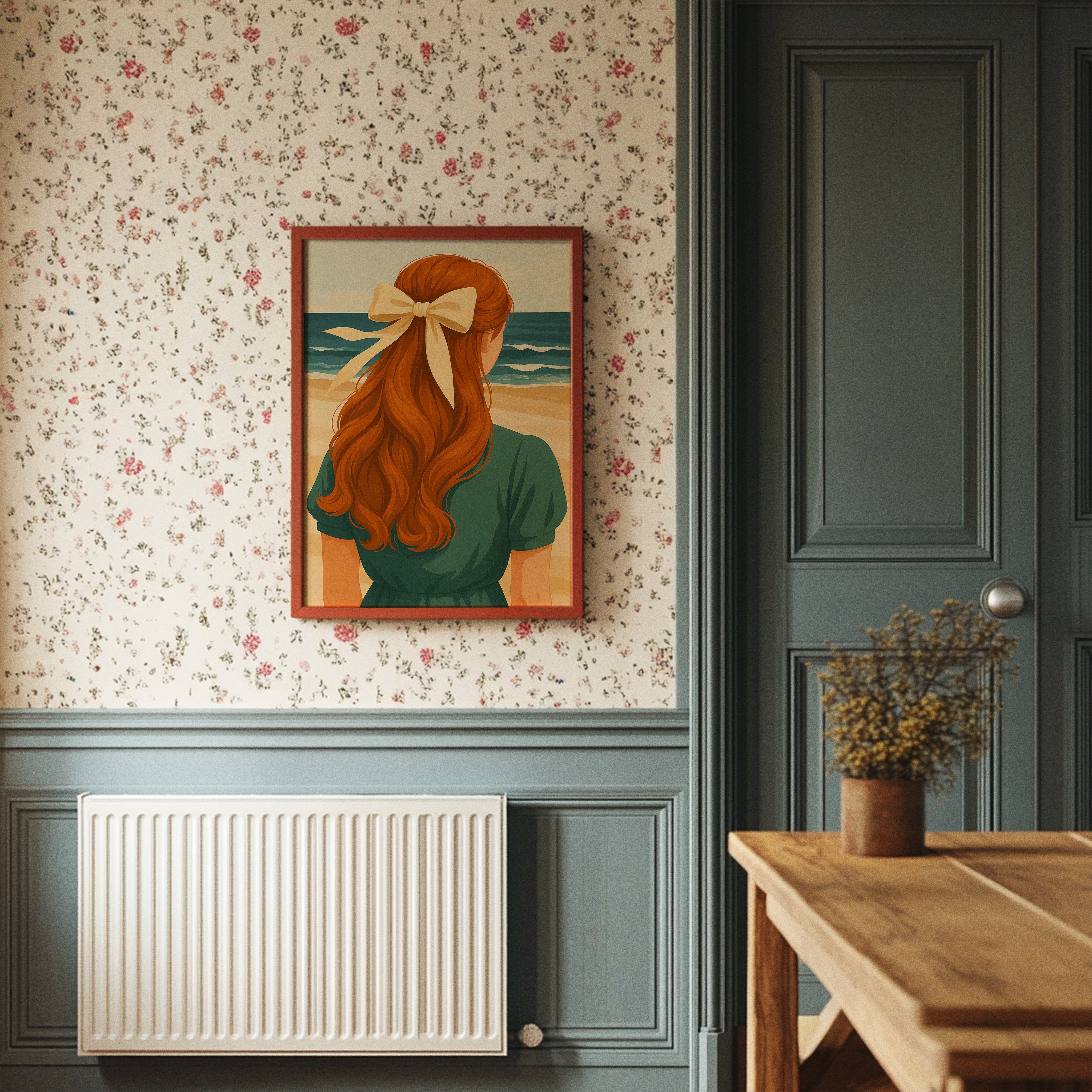 Copper Waves Meet Ocean Blue