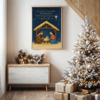 Starlit Manger Under Midnight Blue