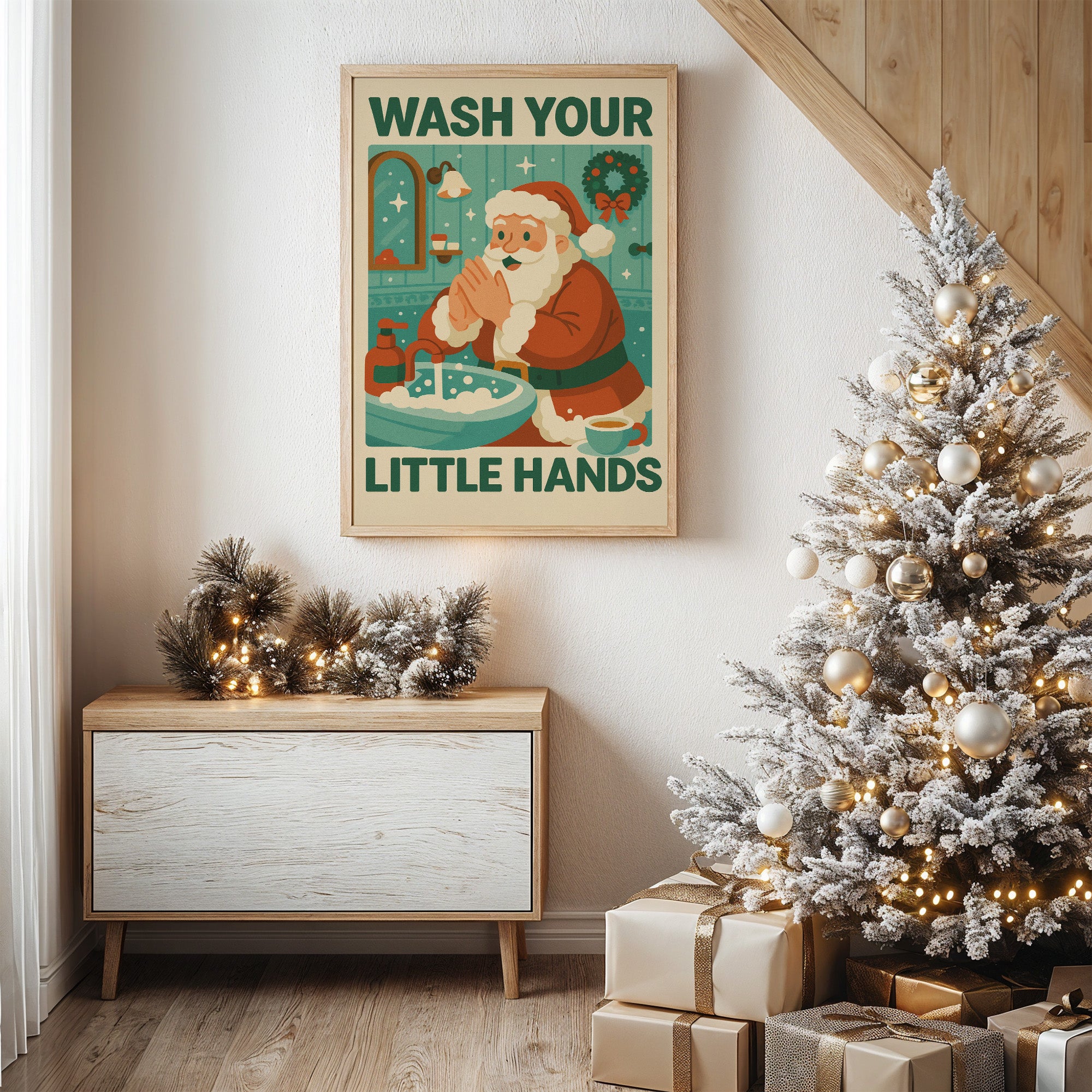 Retro Santa's Hygiene Reminder
