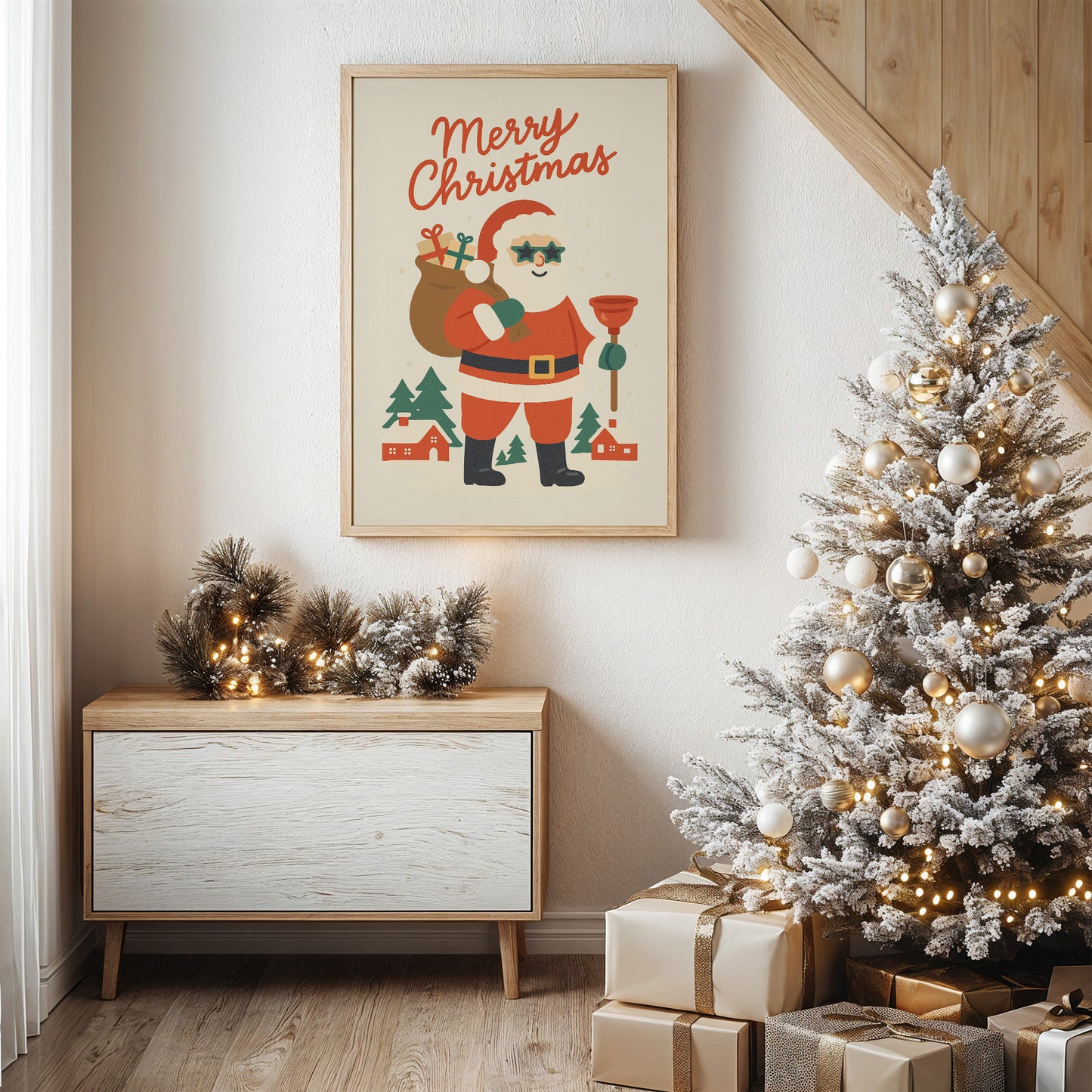 Retro Santa Brings Holiday Cheer