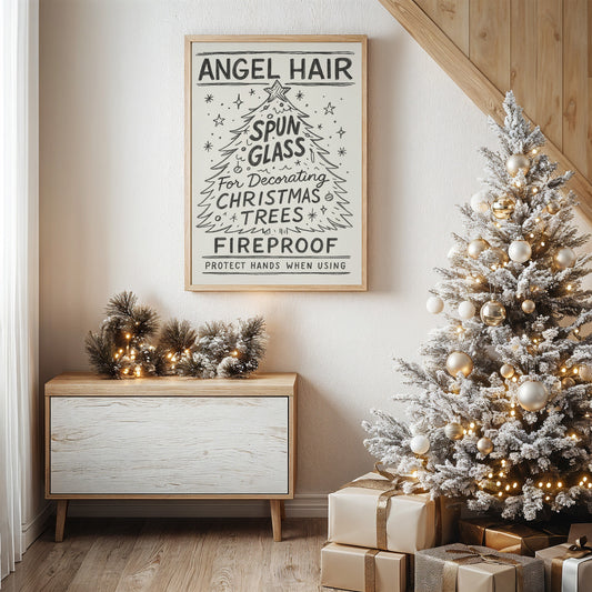 Vintage Holiday Instructions Framed