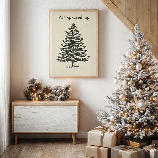Simple Evergreen In December Light