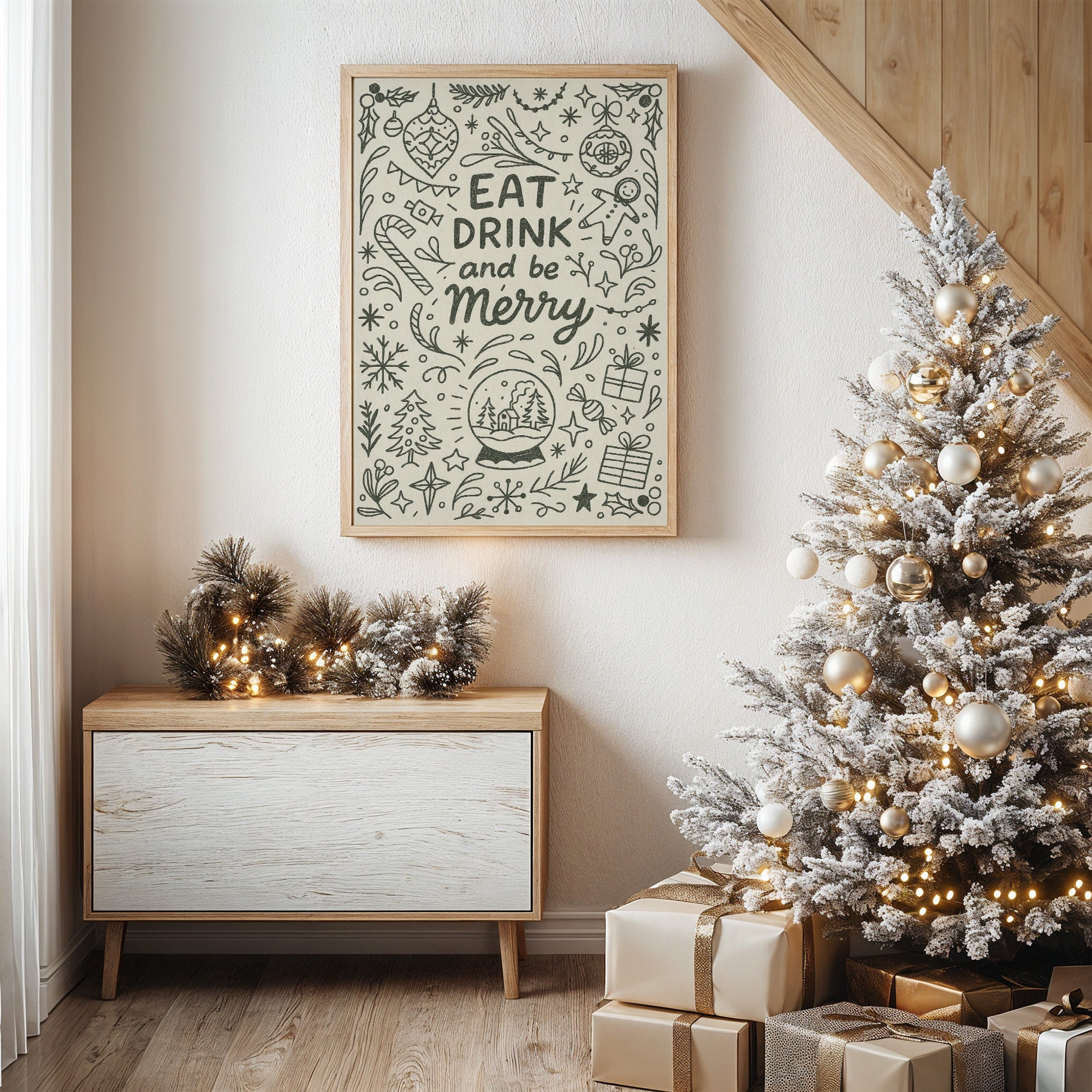 Holiday Cheer In Simple Lines