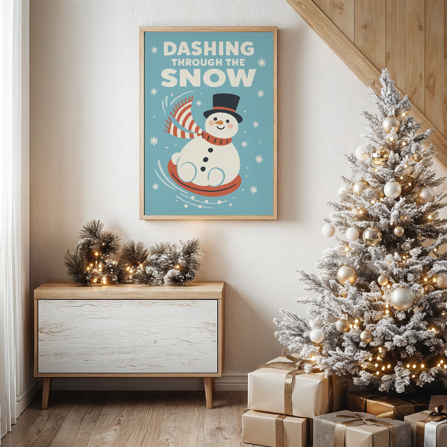 Vintage Joy On Winter Sled
