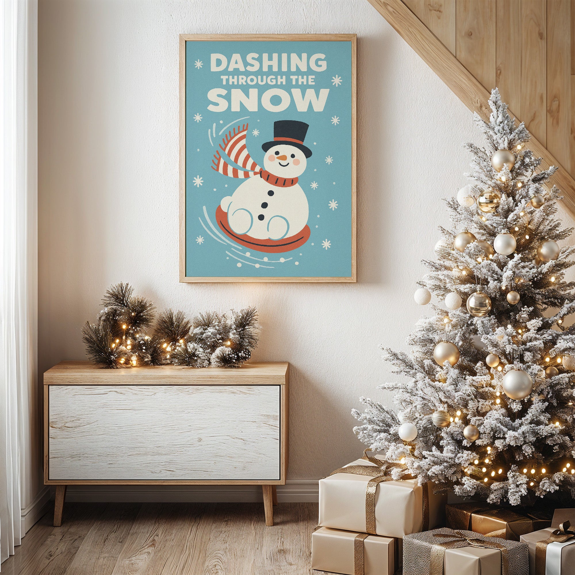 Vintage Joy On Winter Sled
