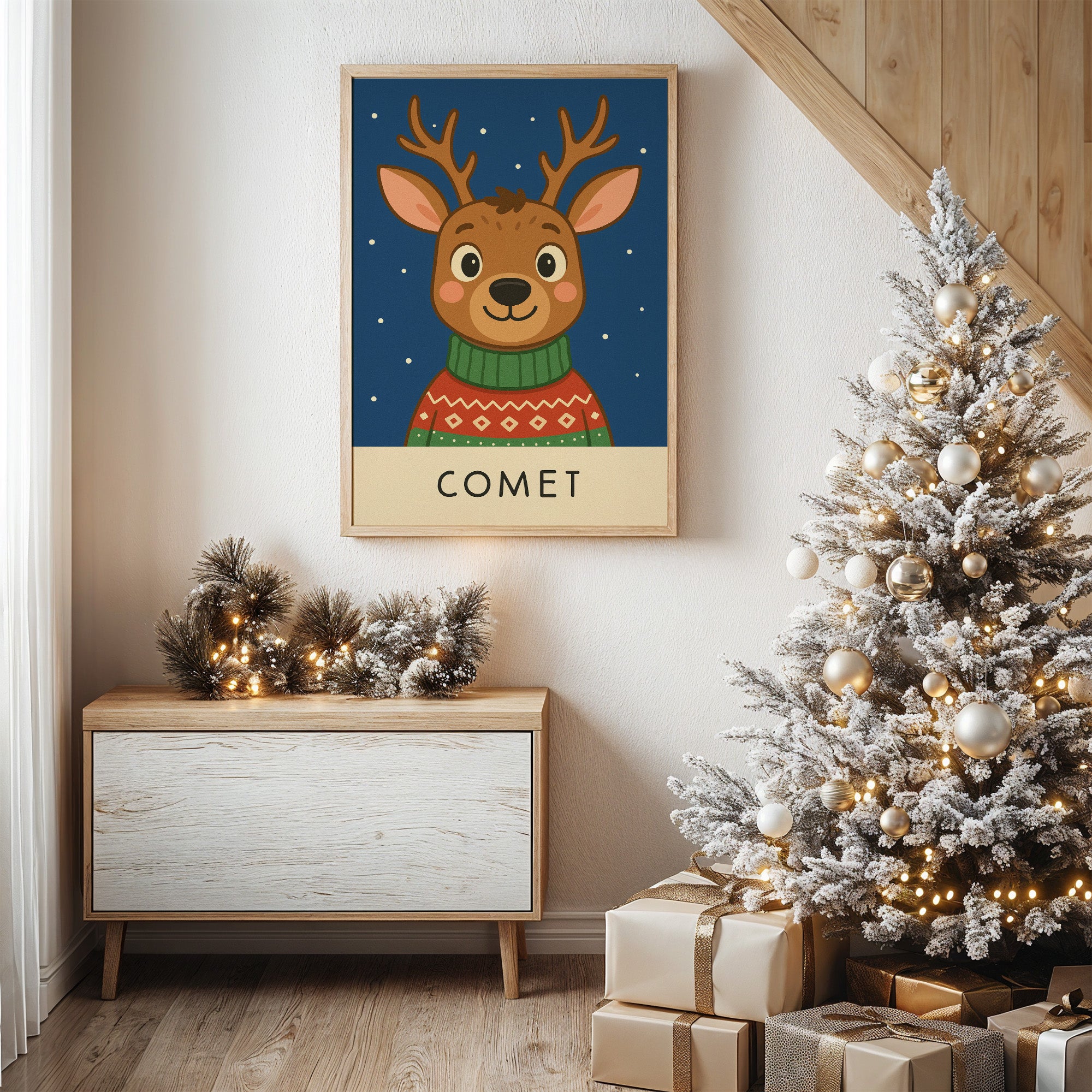 Reindeer Tales Under Frosted Lights