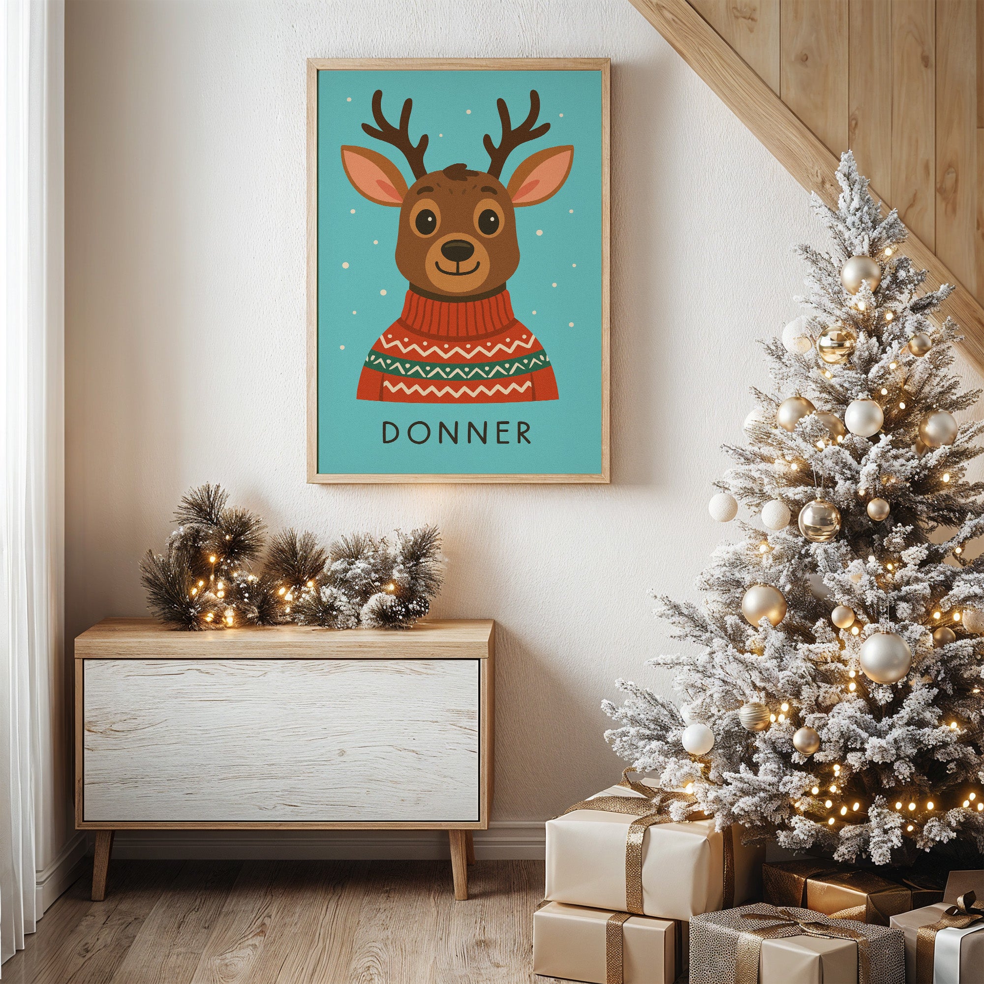 Holiday Reindeer In Festive Sweater