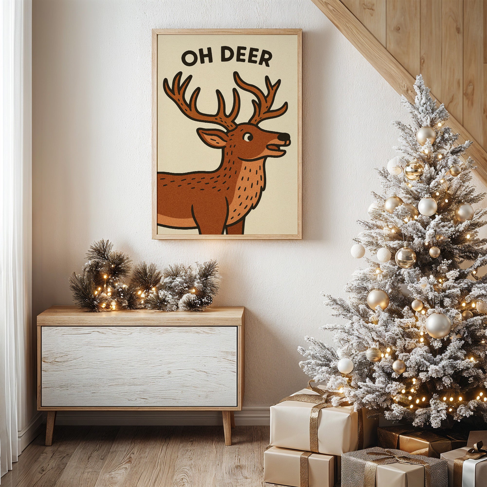 Playful Reindeer Brings Holiday Cheer