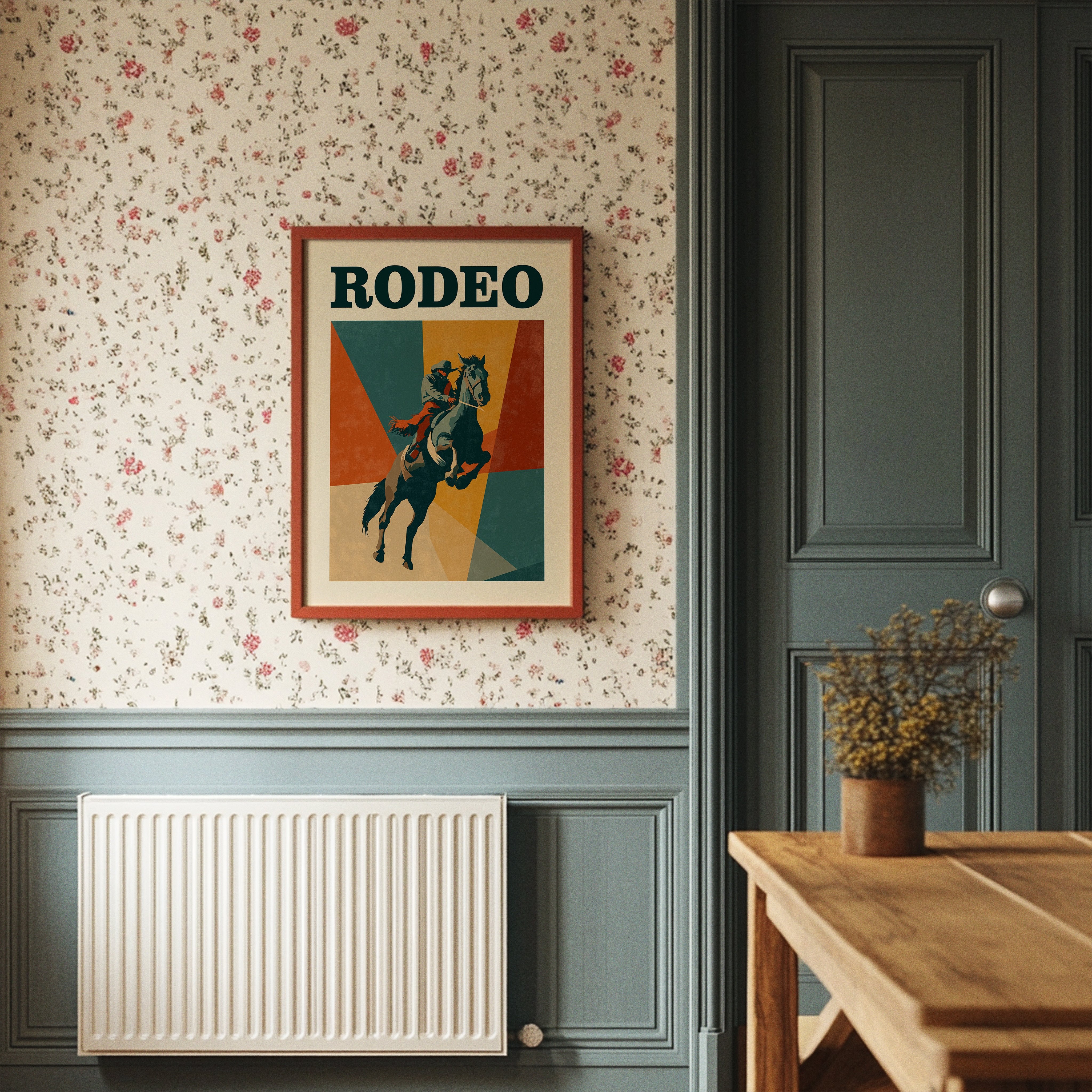 Bucking Bronco Through Color Fields