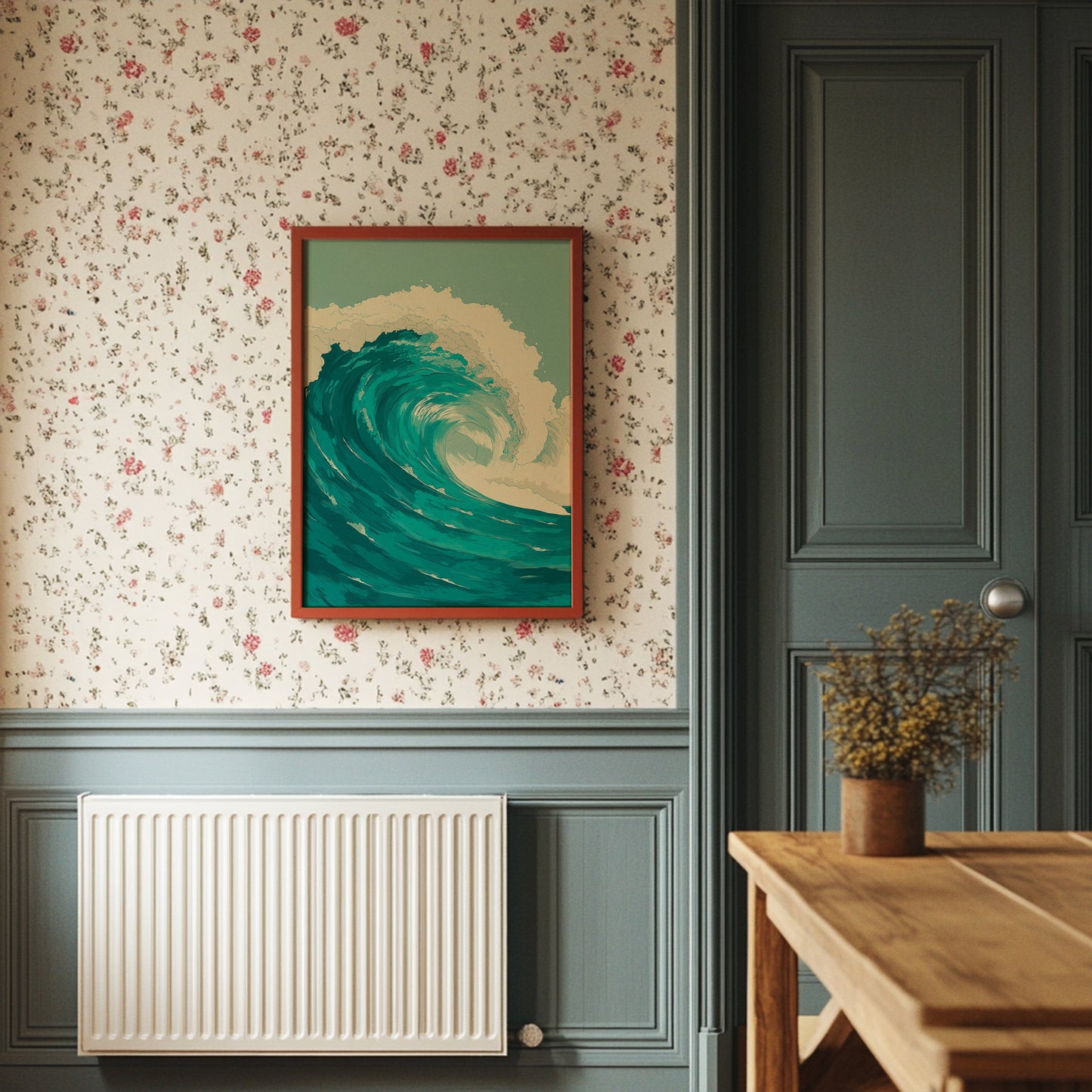 Teal Currents Meet Desert Calm