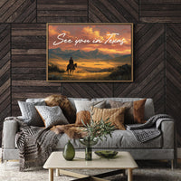 Lone Rider Faces Amber Horizon