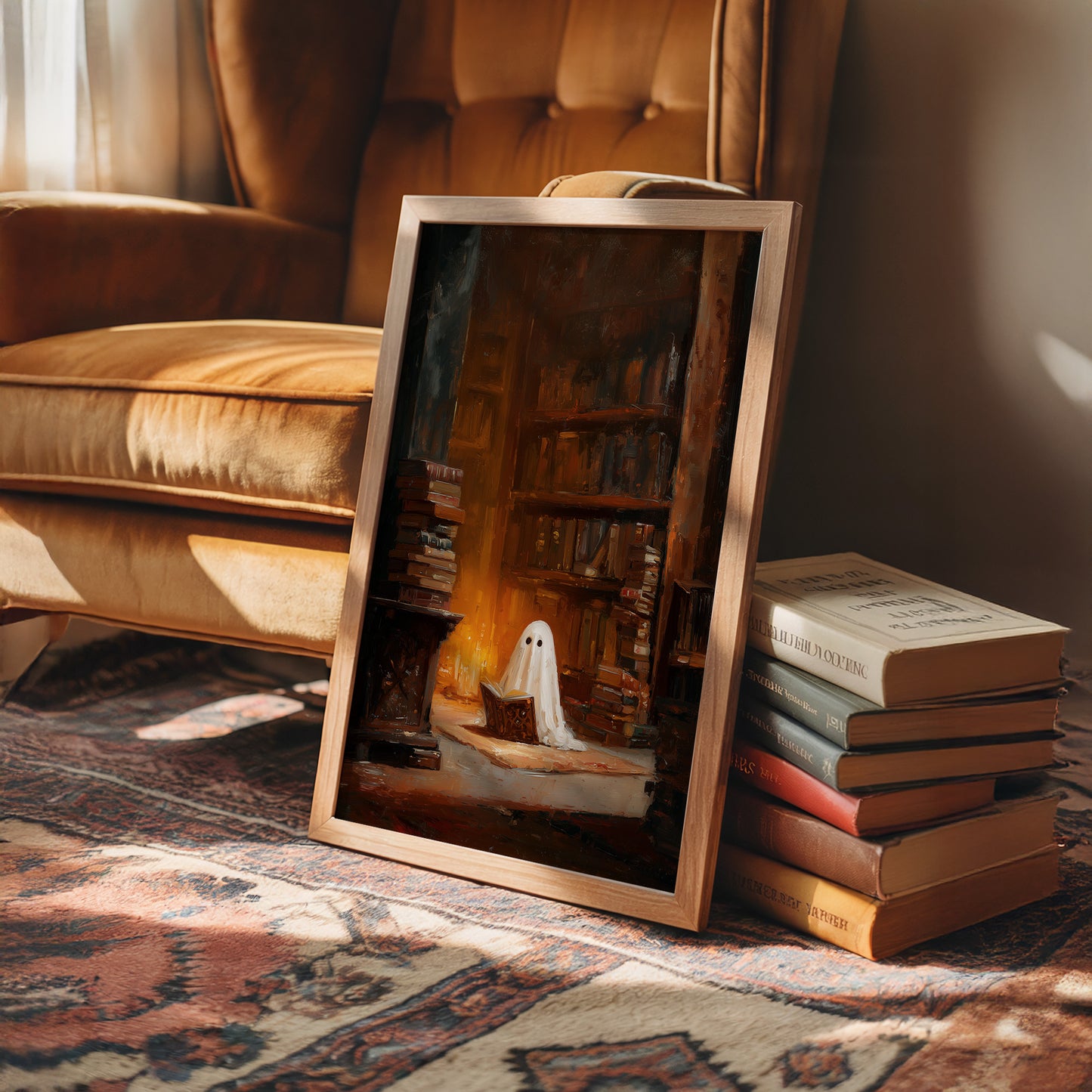 Midnight Scholar Among Dusty Tomes
