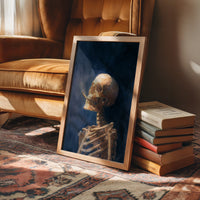 Golden Bones Against Midnight Blue