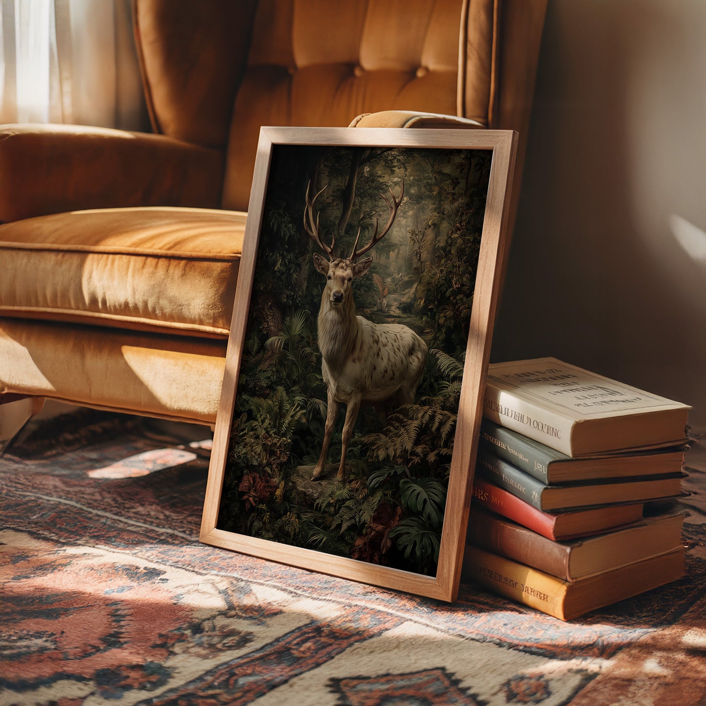 Noble Stag Among Ancient Ferns