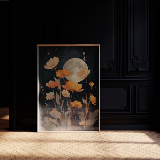 Moonlit Poppies Reach For Stars