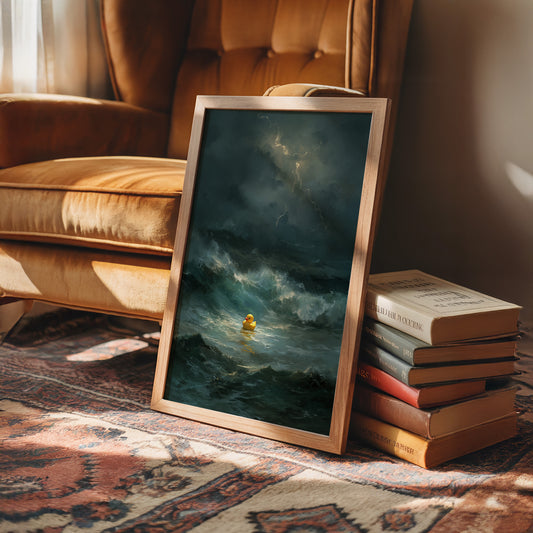 Tiny Yellow Against Raging Seas