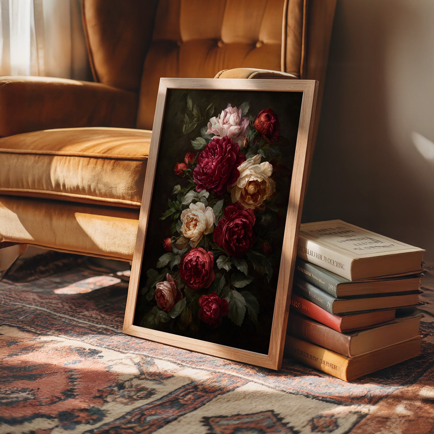 Velvet Blooms Against Midnight Walls