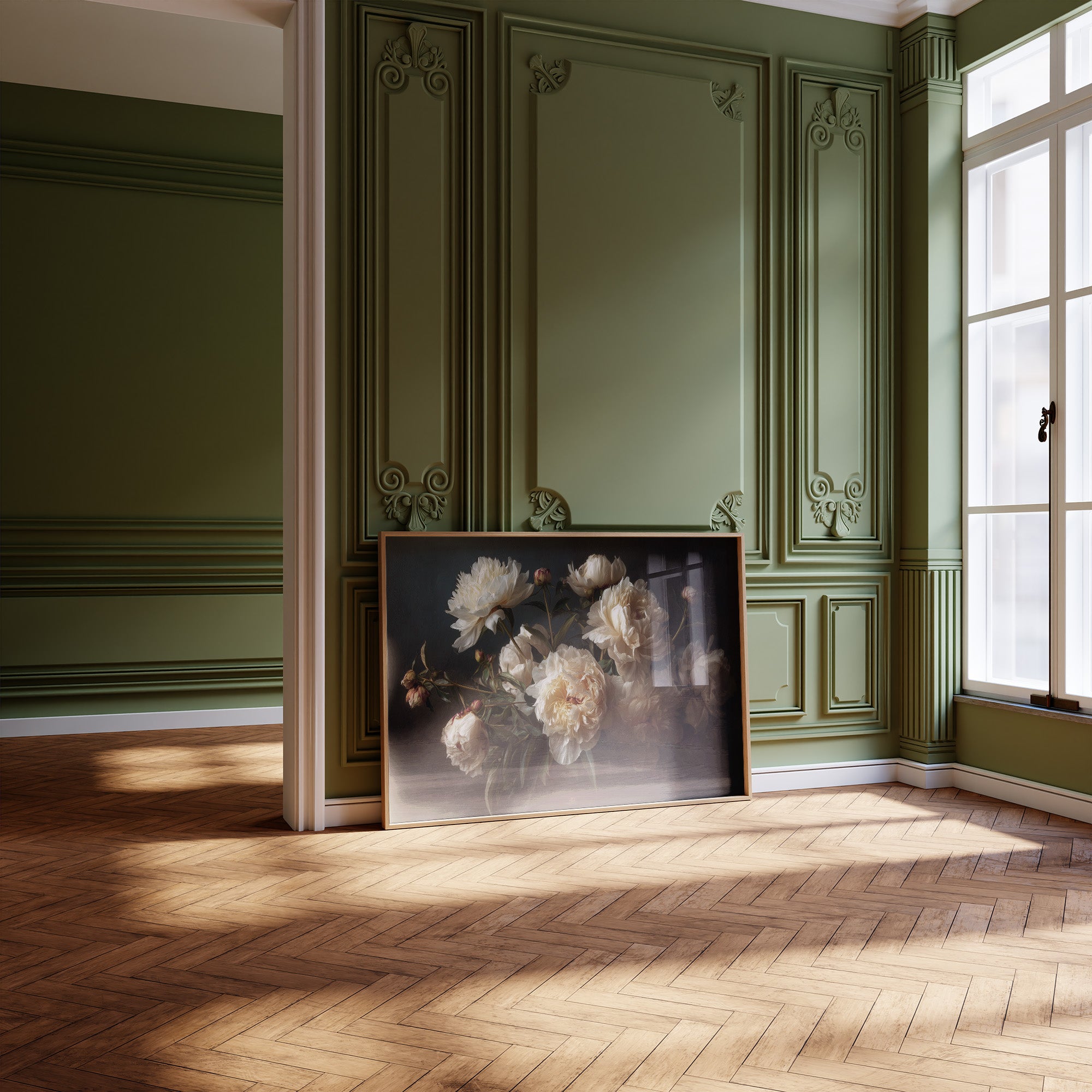 Peonies Among Literary Treasures