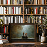 Quiet Companions In Misty Forest