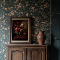 Velvet Blooms Against Midnight Walls