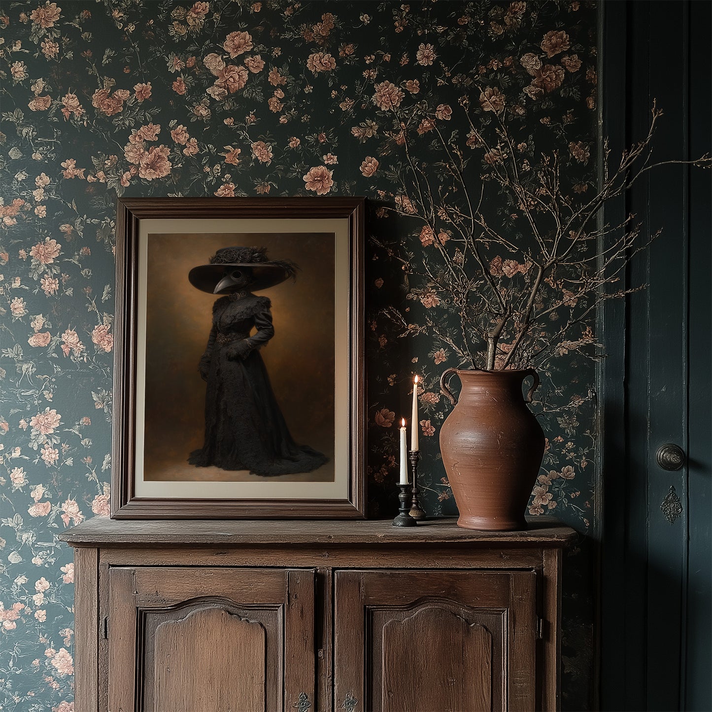Plague Doctor's Victorian Silhouette