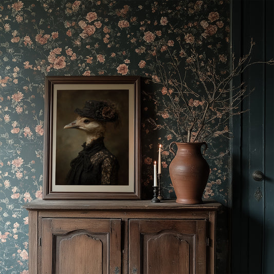 Feathered Nobility In Vintage Attire