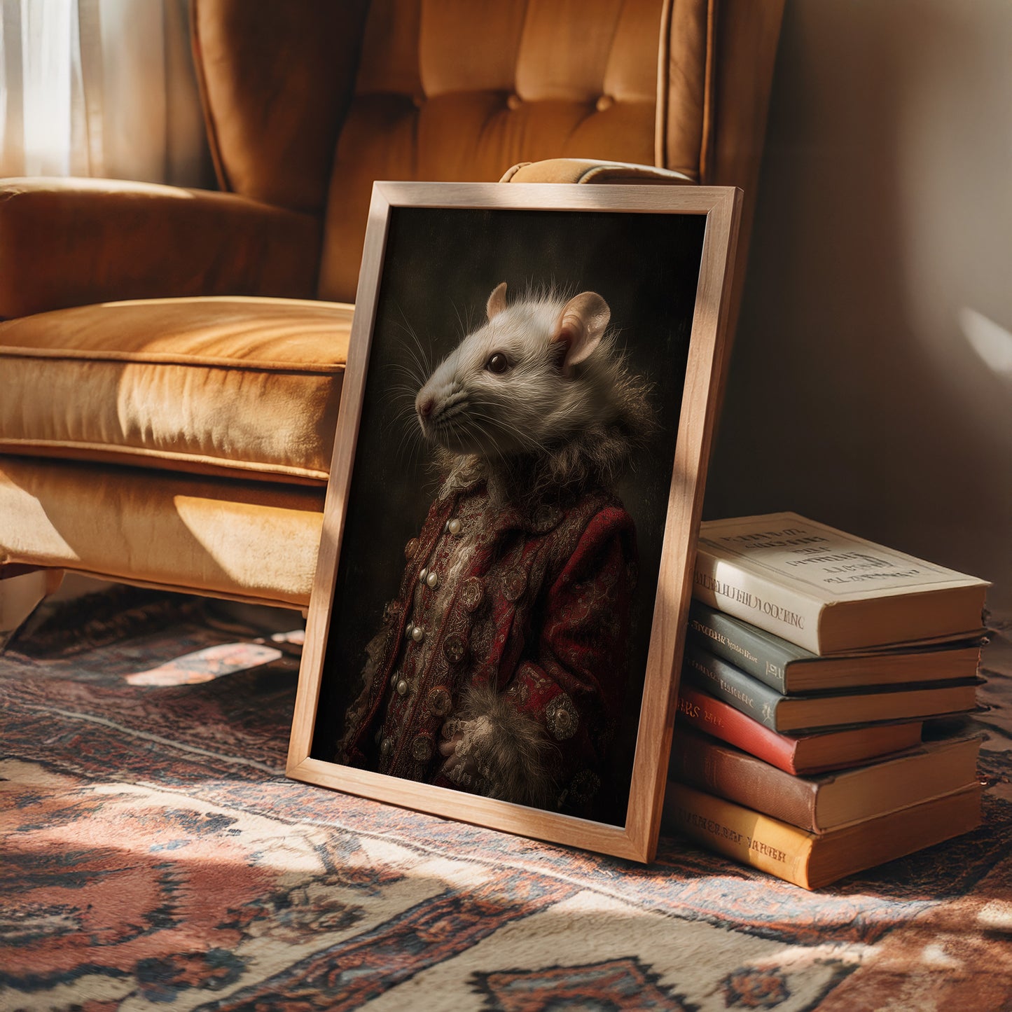 Noble Rodent In Crimson Attire