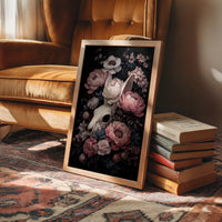 Skull Blossoms Against Velvet Night