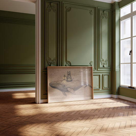 Cat Sailor Charts Ocean Dreams