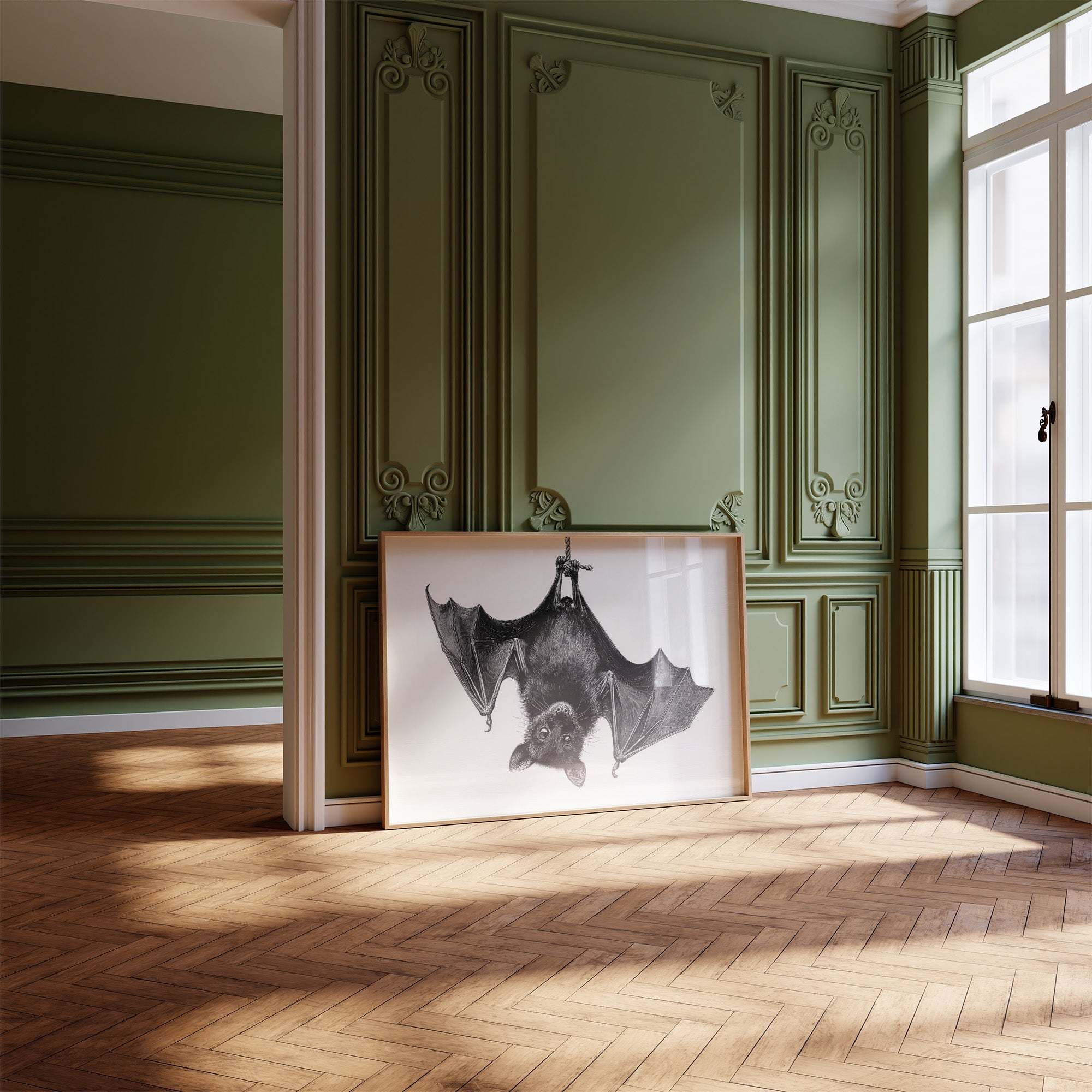 Nocturnal Scholar Hangs Between Pages