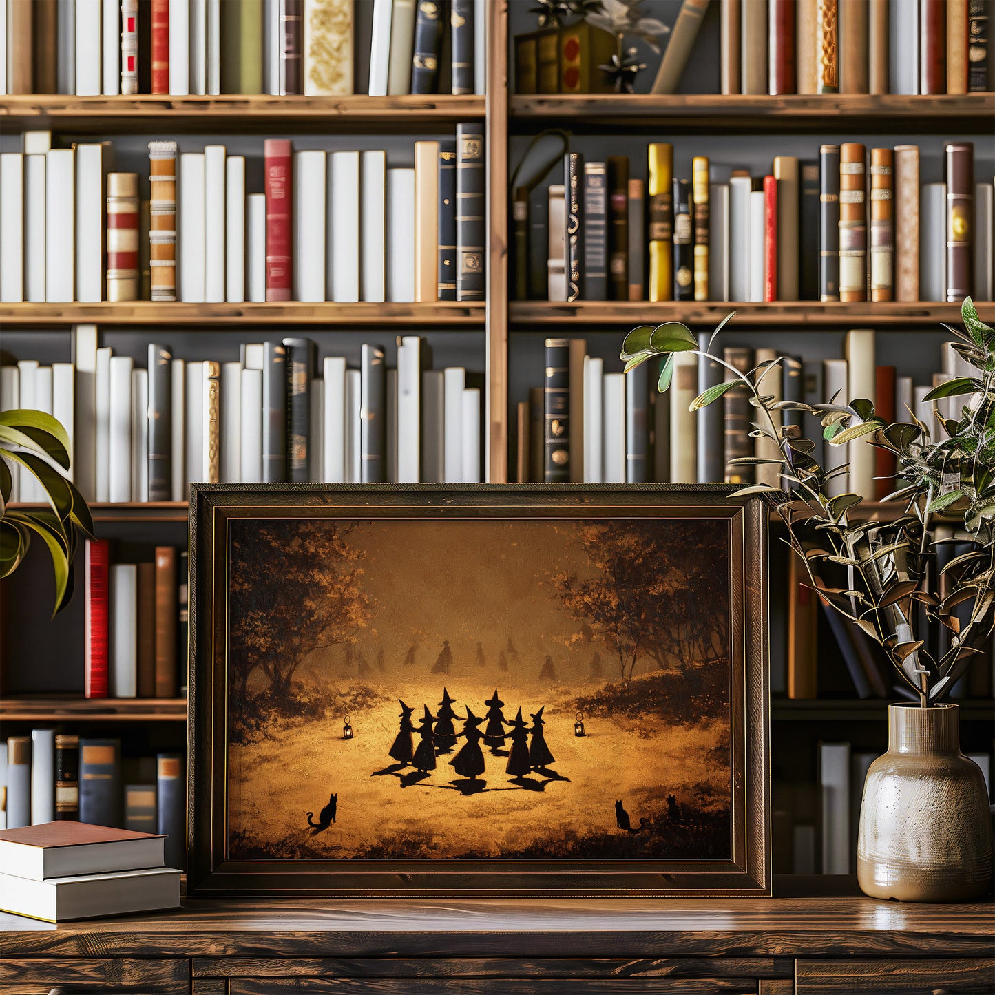 Autumn Coven Gathers By Moonlight