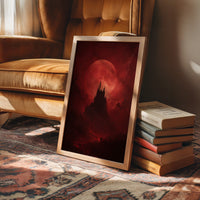Crimson Castle Under Blood Moon
